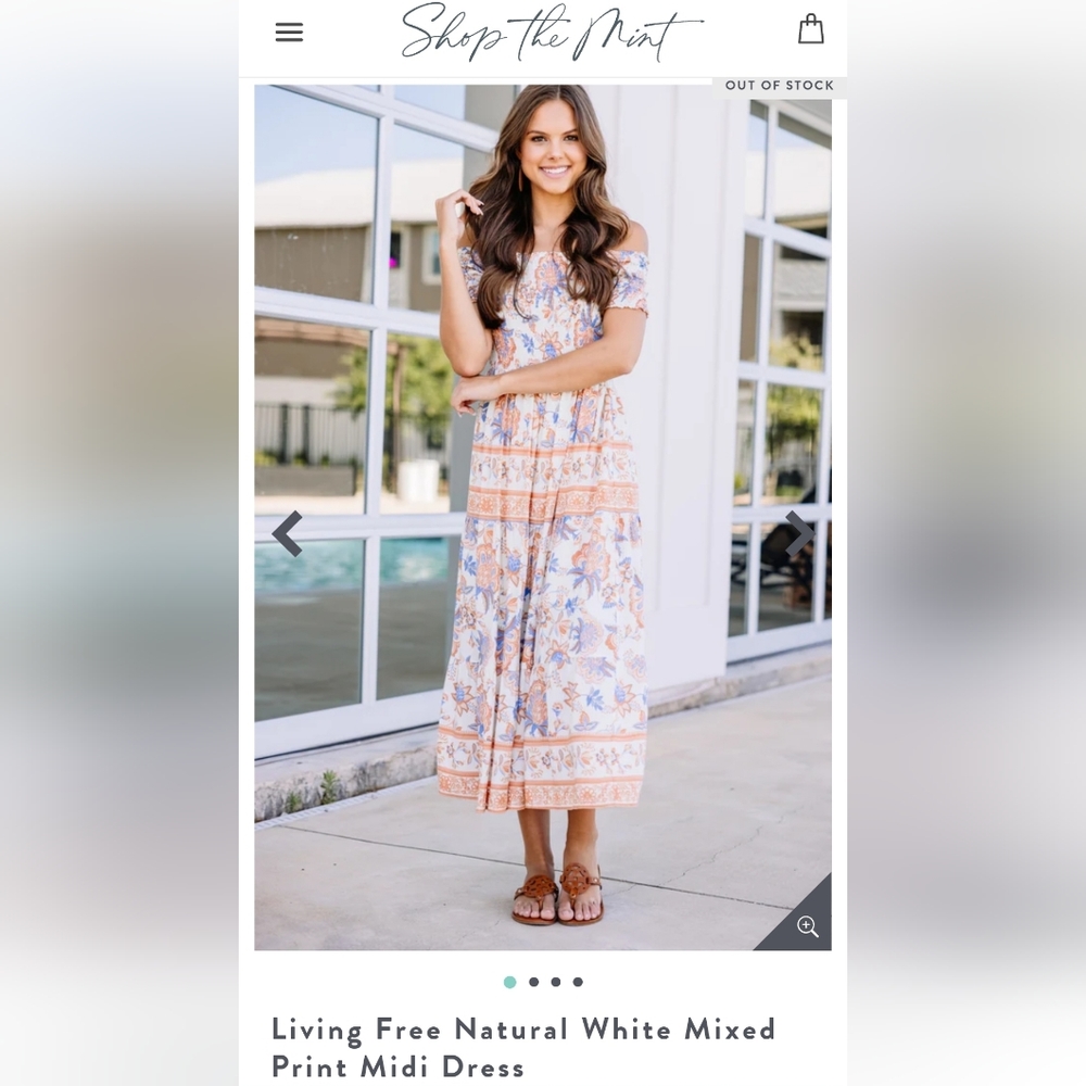 Living Free Print Midi Dress from Shop the Mint Size Large